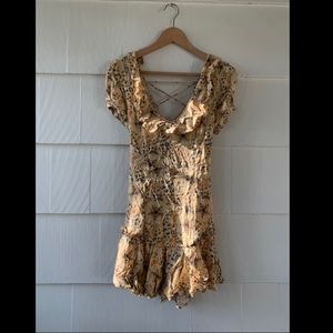 Spell & The Gypsy “Celestial Mini Dress” in Cream Size XS NEW WITH TAG ATTACHED